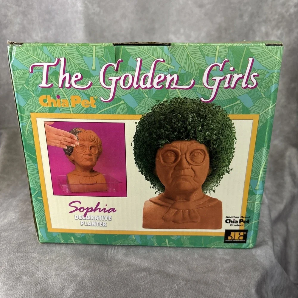 The Golden Girls Chia Pet SOPHIA Estelle Getty Joseph Enterprises NEW